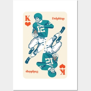 Miami Dolphins King of Hearts Posters and Art